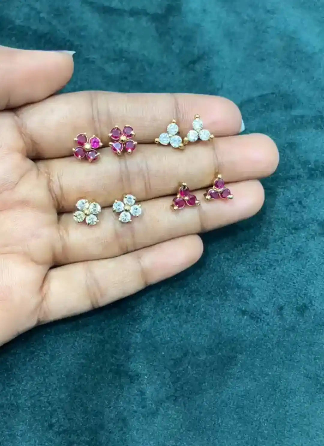 Ear studs 4 pairs Combo