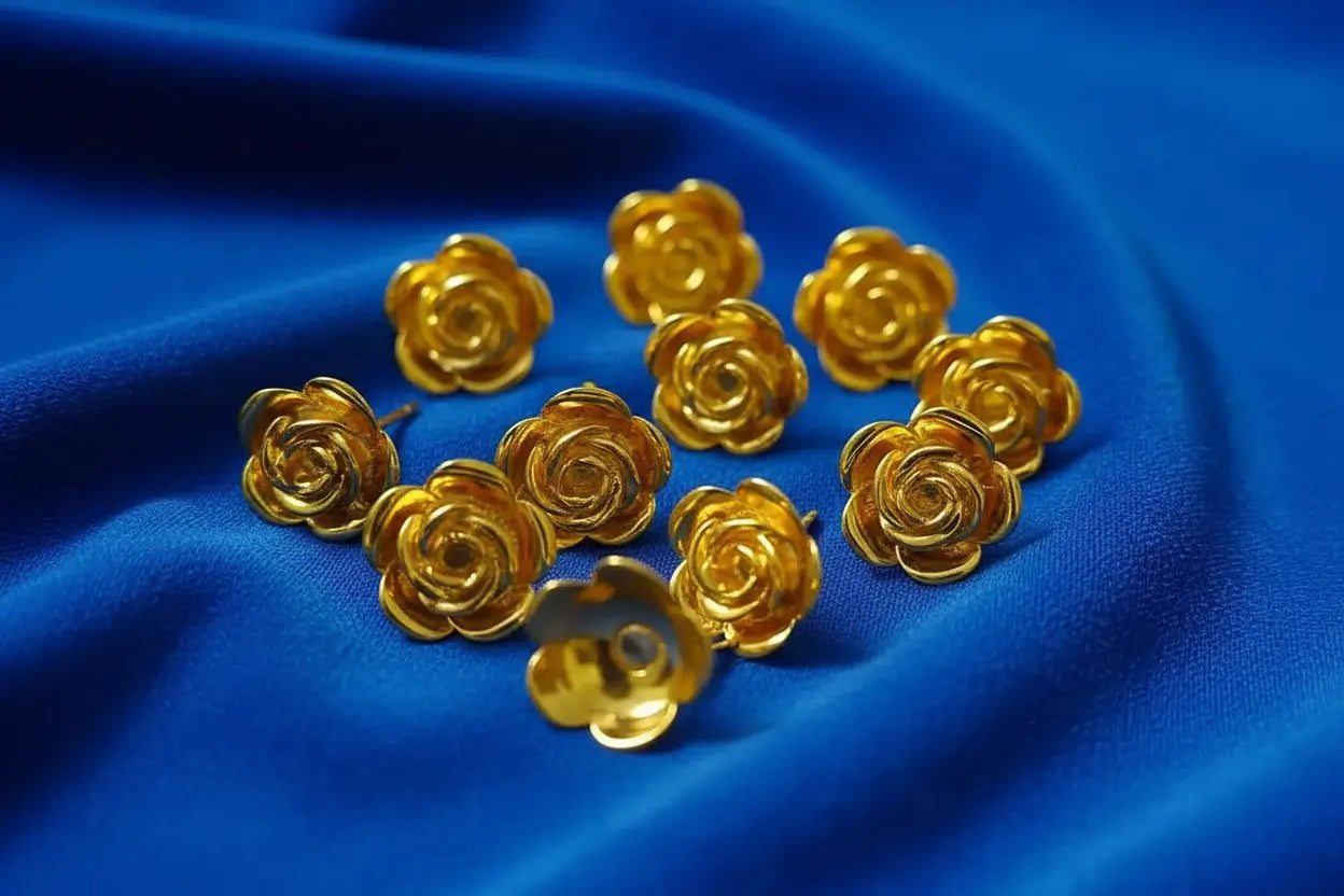 108 flowers for Lakshmi Pooja gold plated