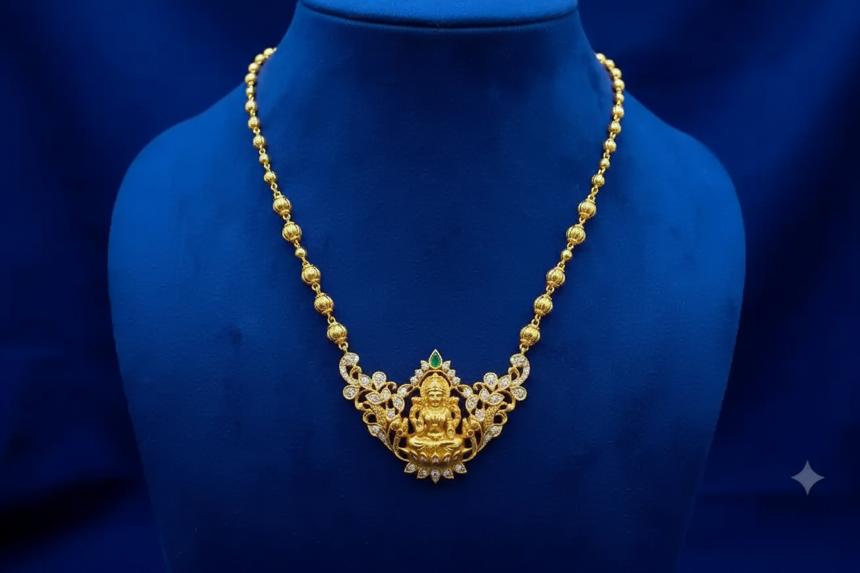 Lakshmi Temple Gold Necklace