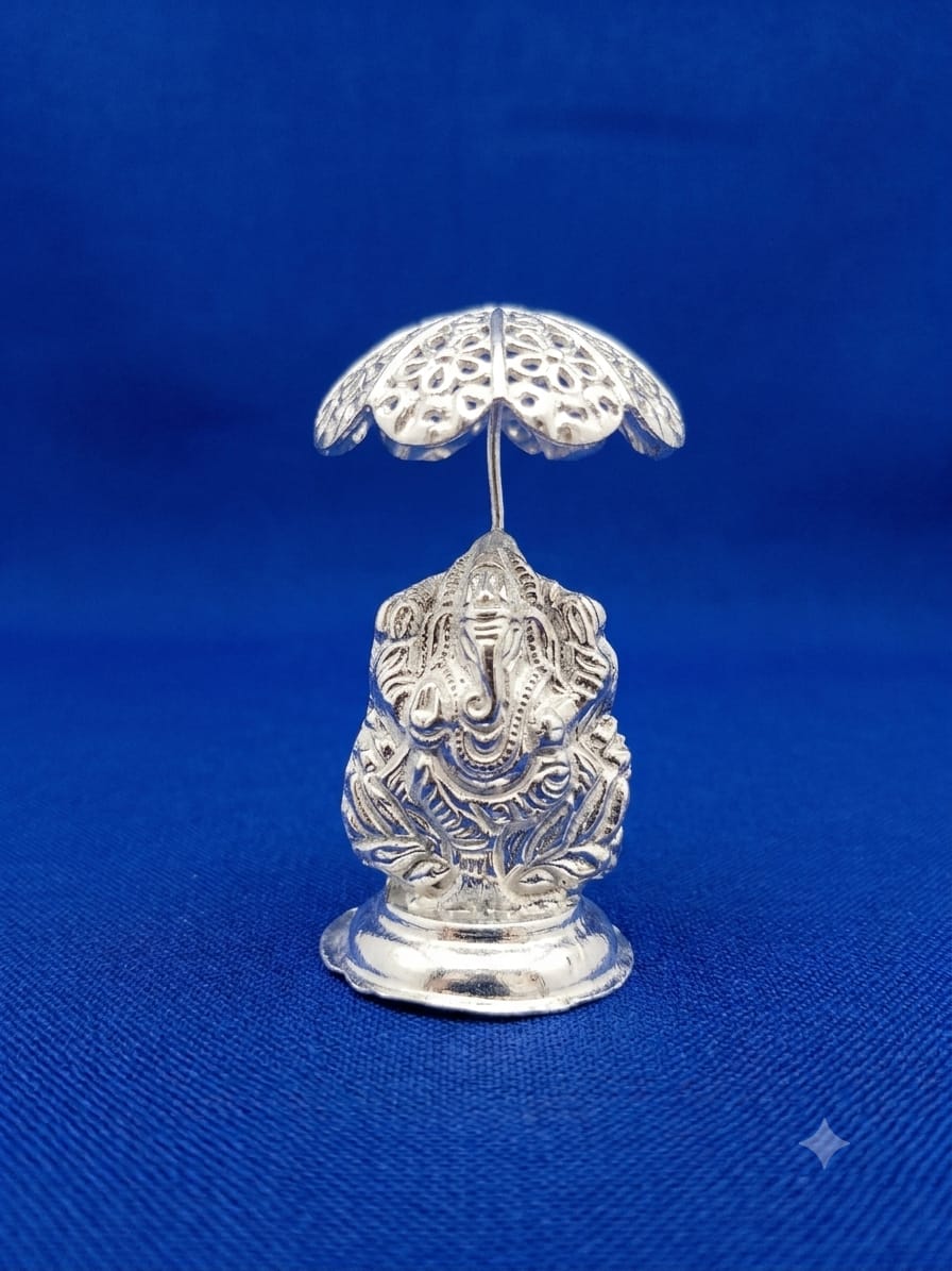 Ganesh Murthy in Silver (original) ganesh chaturthi special for Pooja